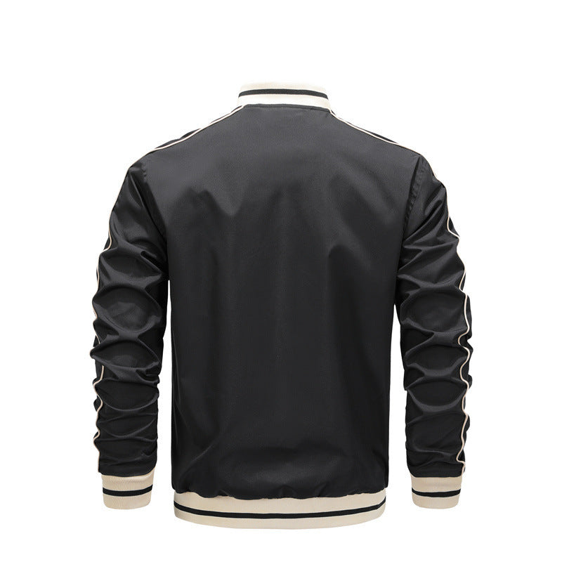 Herren sportliche Freizeitjacke im College-Stil