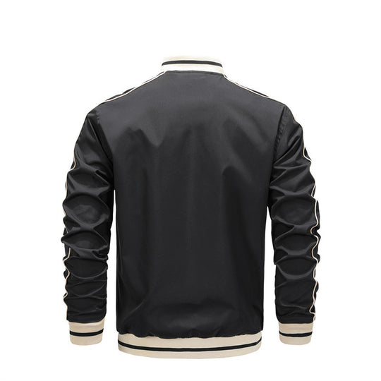 Herren sportliche Freizeitjacke im College-Stil R&B