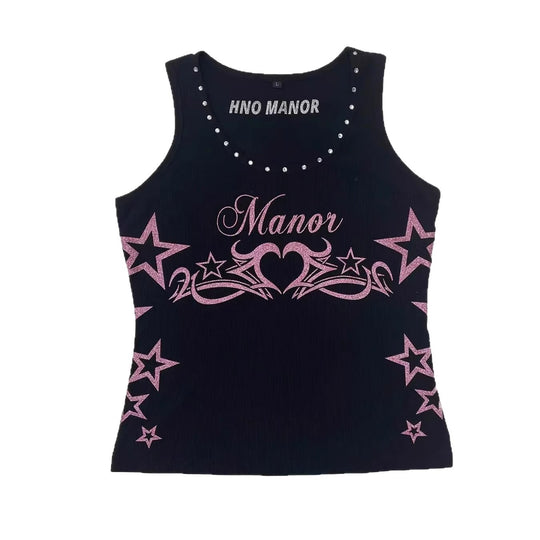 Damen Trendiges Tanktop mit Glitzerdesign R&B