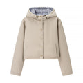 Damen modische Übergangsjacke mit Kapuze und elastischen Abschlüssen R&B