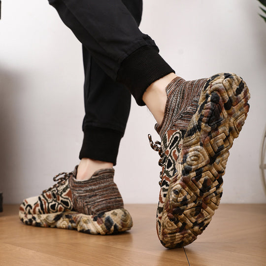 Damen Multifunktionale Freizeit-Sneaker mit atmungsaktiver Strick-Oberfläche und rutschfester Sohle R&B