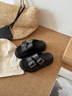 Damen Komfortable Sandalen mit elegantem Riemen und modischen Schnallen