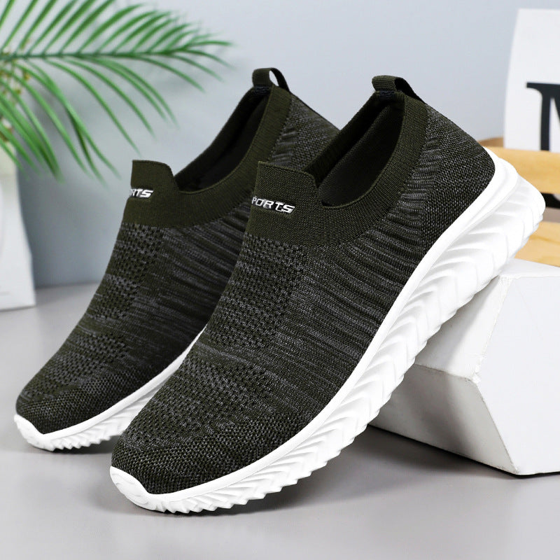 Damen Komfortable Sneaker mit elastischem Strickoberteil und rutschfester Sohle R&B
