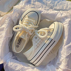 Damen Bequeme Sneakers mit trendy Plateau von