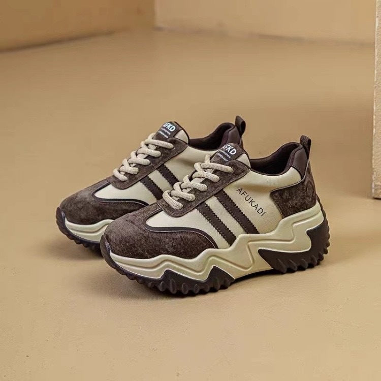 Damen Chunky Sneakers mit ergonomischer Dämpfung und rutschfester Sohle