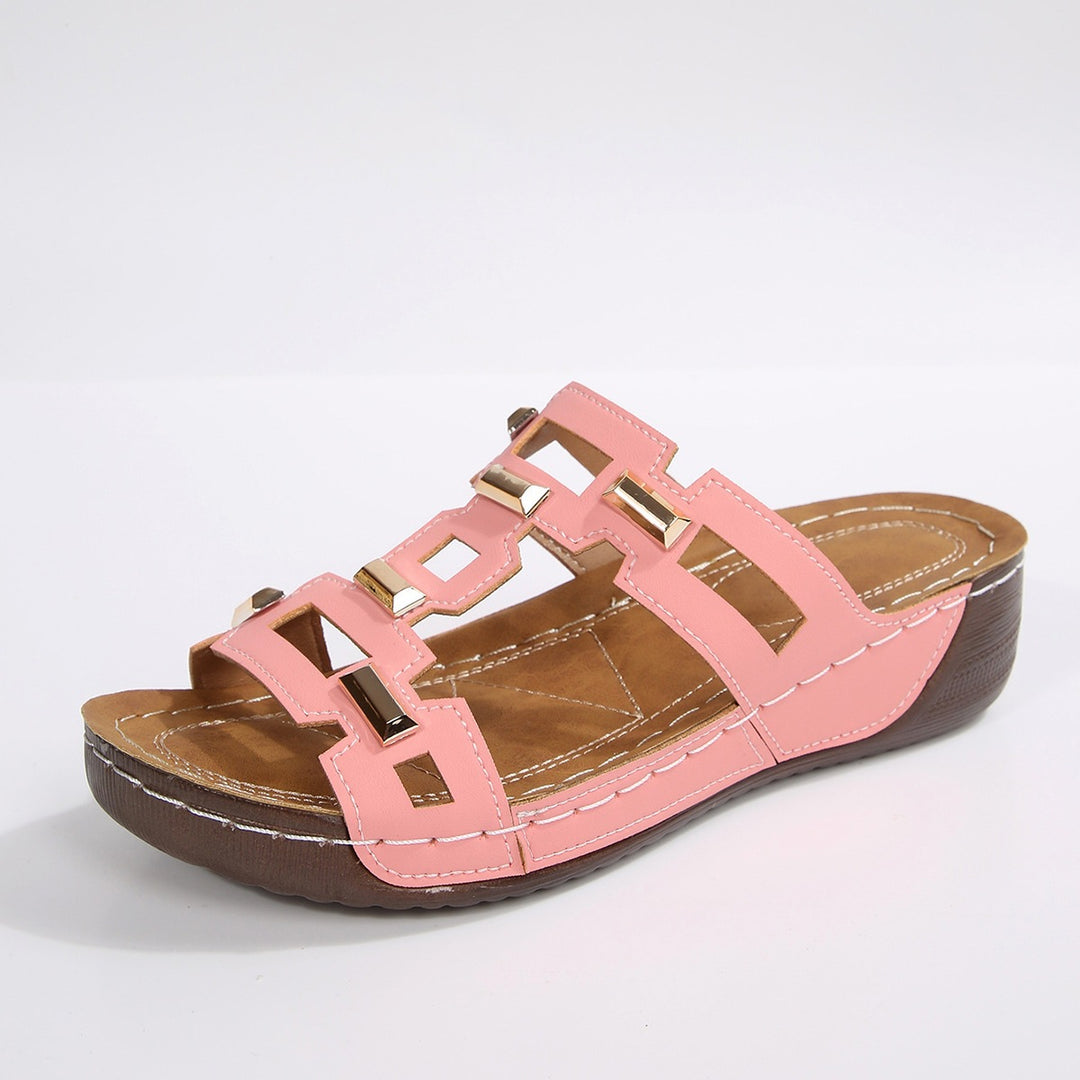 Damen Komfortable Sandalen mit modernem Riemendesign und rutschfester Sohle R&B