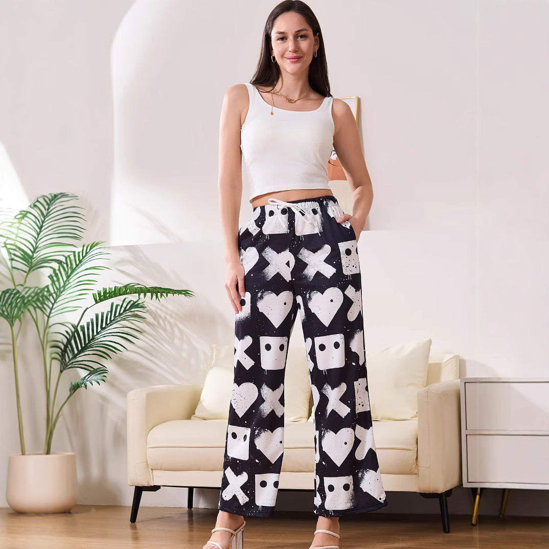 Damen Freizeit-Hose mit kreativen Mustern R&B