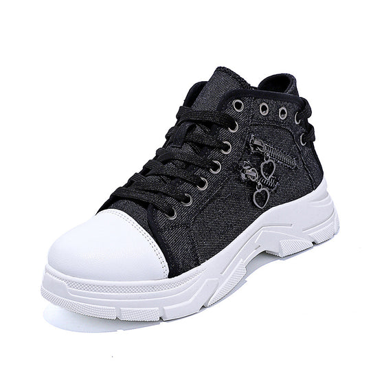 Damen modische Sneakers mit gewebtem Obermaterial und auffälligen Akzenten R&B