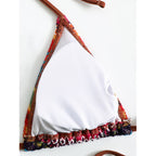 Damen Triangel-Bikini mit aufregendem Ethno-Muster R&B