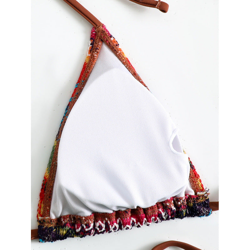 Damen Triangel-Bikini mit aufregendem Ethno-Muster R&B