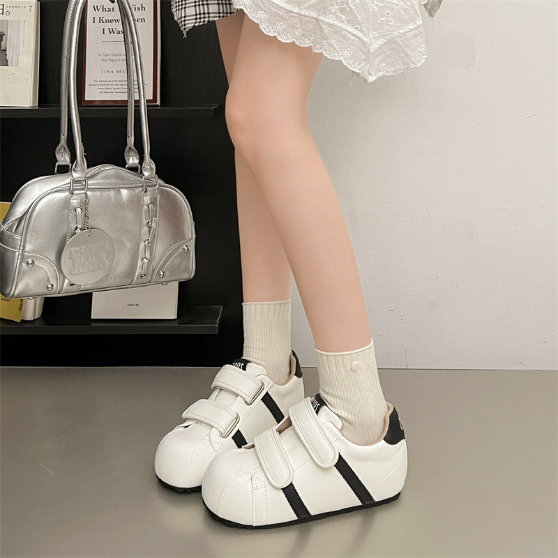Damen sportliche Sneaker mit verstellbarem Klettverschluss und rutschfester Sohle R&B