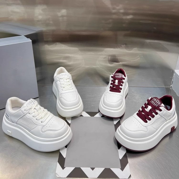 Damen Chunky Sneaker mit hoher Plattform und atmungsaktiver Obermaterialstruktur