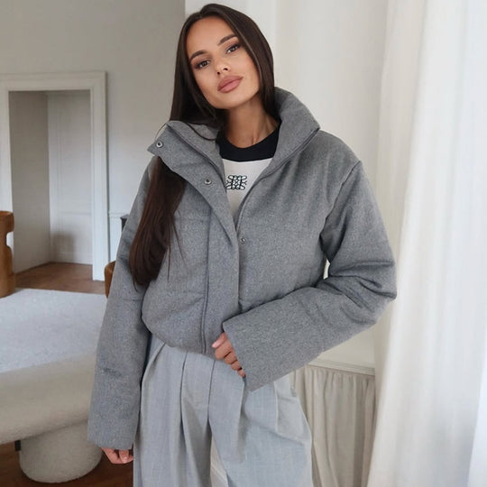 Damen kuschelige und warme Steppjacke R&B