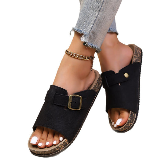 Damen Stilvolle Clogs mit verstellbarem Riemen und innenliegender Polsterung R&B