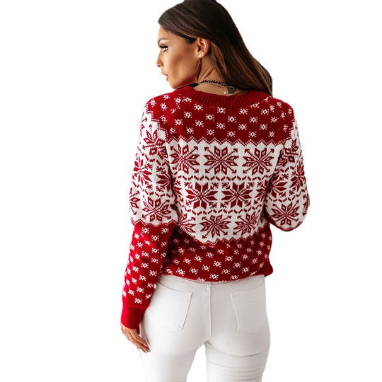 Damen Weihnachtspullover mit festlichem Motiv und weichem Material R&B