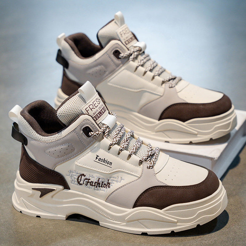 Damen Sportliche High-Top Sneakers mit modischem Design und dämpfendem Sohlenprofil