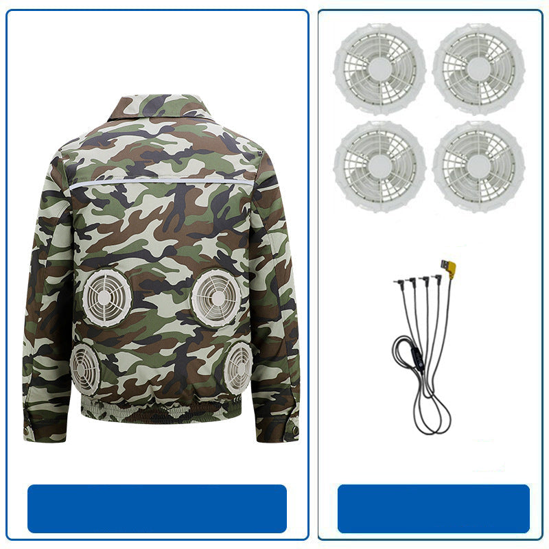 Herren nan atmungsaktive Kühljacke mit integrierten USB-Lüftern R&B
