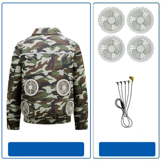 Herren nan atmungsaktive Kühljacke mit integrierten USB-Lüftern R&B