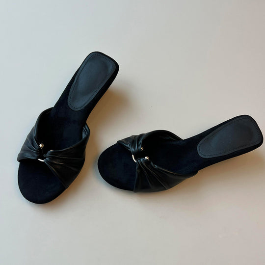 Damen Pantoletten mit elegantem Knoten-Design und komfortabler Fußbettgestaltung R&B