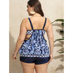Damen Tankini-Set mit floralem Design und figurumspielendem Schnitt R&B