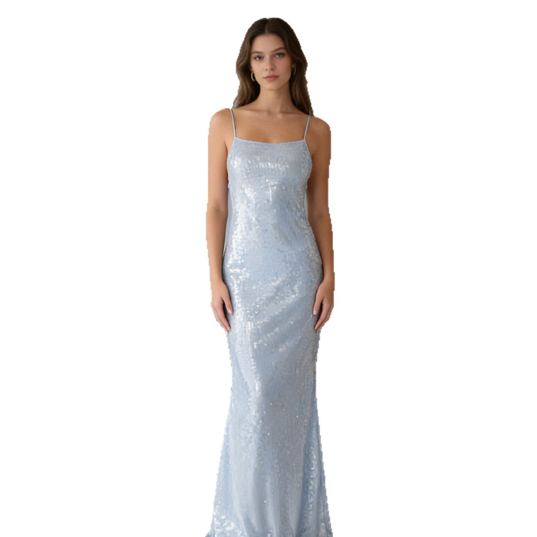 Damen Glamouröses Longtime Abendkleid mit Pailletten R&B