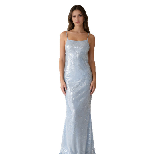 Damen Glamouröses Longtime Abendkleid mit Pailletten R&B