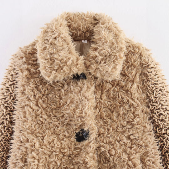 Damen Kuschelige Felljacke mit oversized Schnitt R&B