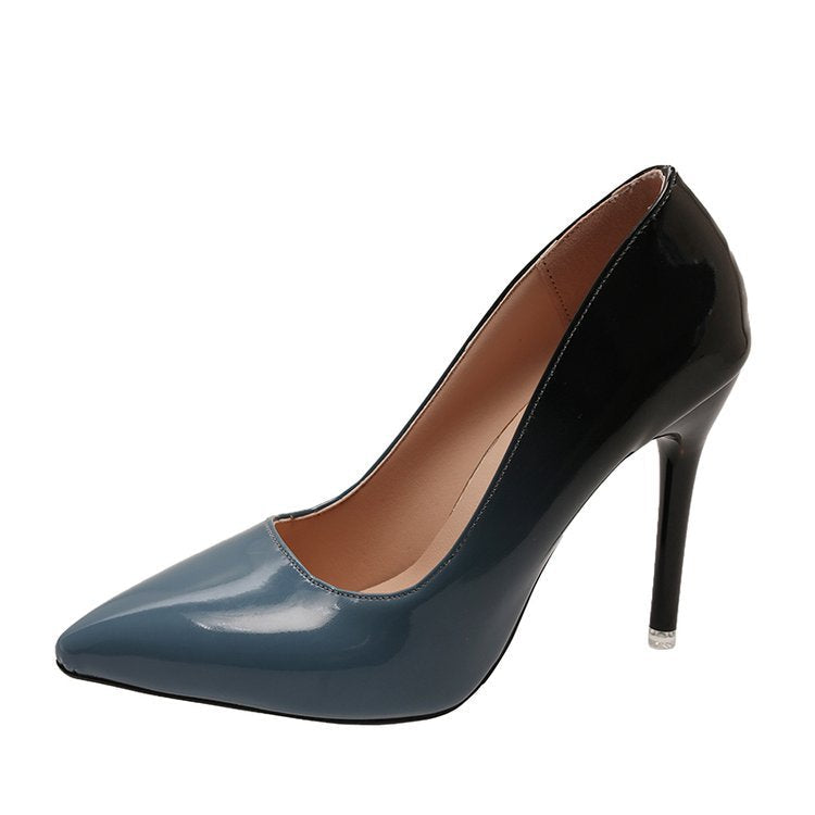 Damen elegante Spitzen-High Heels mit funkelndem Effekt