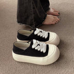 Damen Bequeme Sneaker aus hochwertigem Material mit elastischen Schnürsenkeln