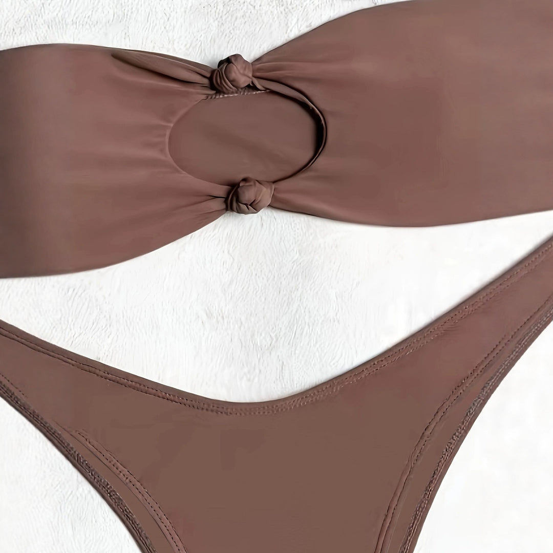 Damen Bandeau-Bikini mit innovativem Knotendesign R&B