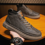 Damen Modische High-Top Sneakers mit robustem Leder und rutschfester Sohle