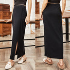 Damen eleganter Rock mit seitlichem Schlitz R&B