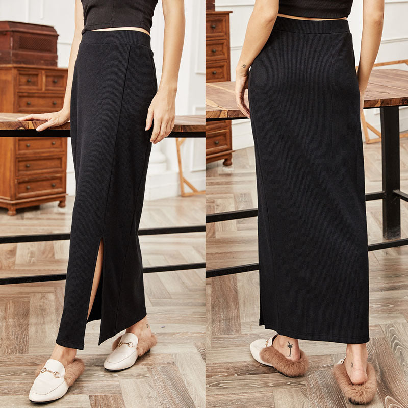 Damen eleganter Rock mit seitlichem Schlitz R&B