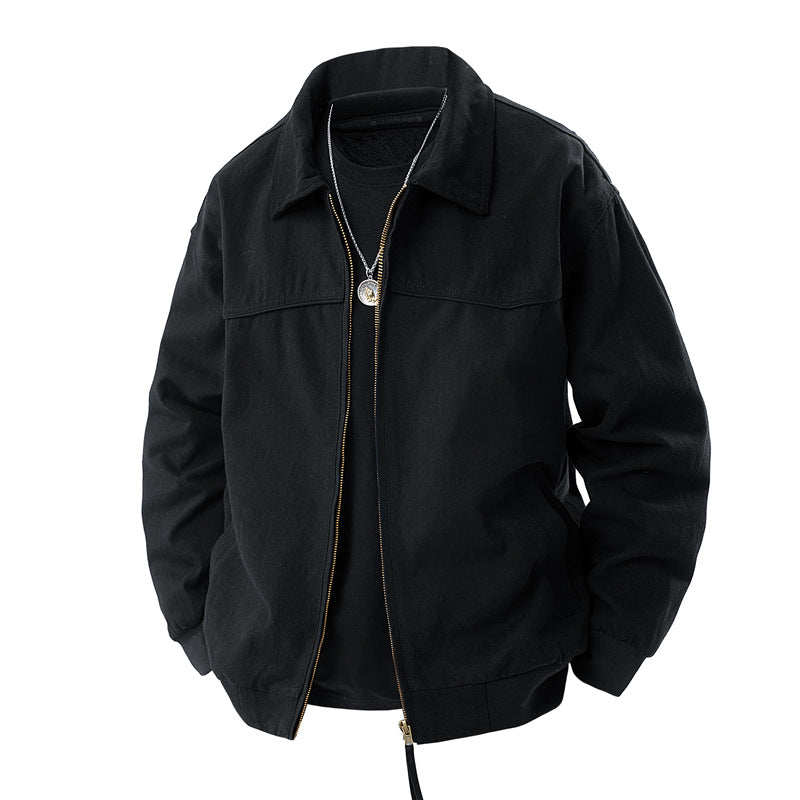 Herren leichte Utility-Jacke mit Stehkragen und praktischen Taschen R&B