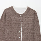 Damen Kurze Strickjacke mit Knopfdetails R&B