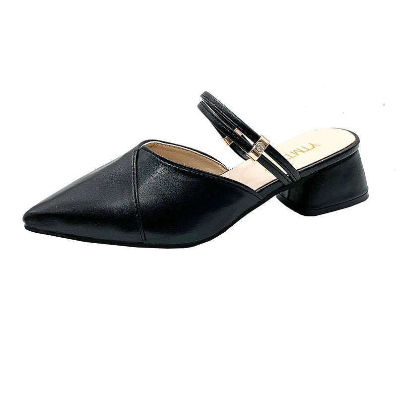 Damen Elegante Slingback Schuhe mit modischem Blockabsatz und schicker Schnalle R&B