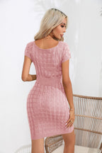 Damen Strickkleid mit strukturiertem Muster und figurbetonter Passform R&B