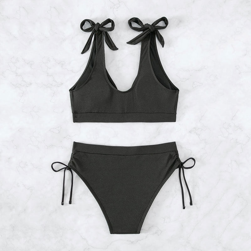 Damen Hochtaillierter Bikini mit verstellbaren Trägern