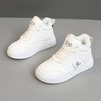 Damen modische High-Top Sneakers mit kuscheligem Innenfutter und rutschfester Sohle R&B