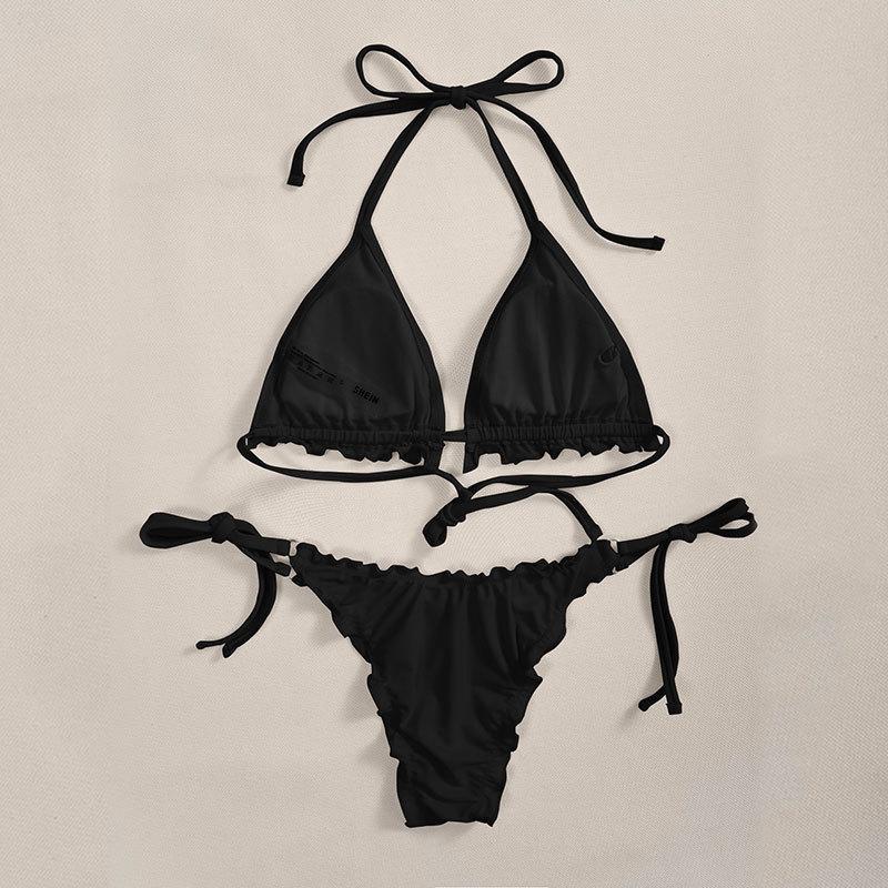 Damen Triangel-Bikini mit charmanten Rüschendetails R&B