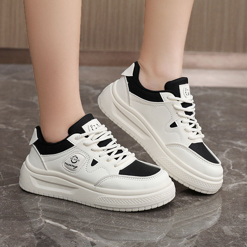 Damen modische Plateausneaker mit atmungsaktivem Obermaterial und rutschfester Sohle R&B