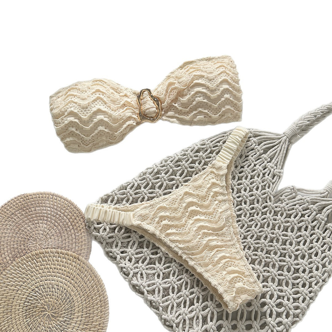 Damen Strand-Bikini mit Wellenmuster R&B
