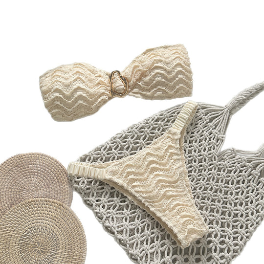 Damen Strand-Bikini mit Wellenmuster R&B