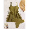Damen Tankini-Set mit verstellbaren Trägern und elegantem Wickeldetail R&B