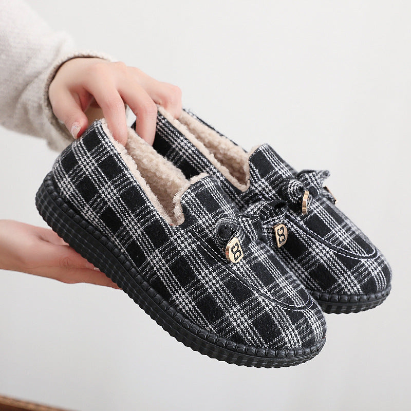 Damen Hausschuh-Slipper mit kuscheligem Kunstfell-Innenfutter