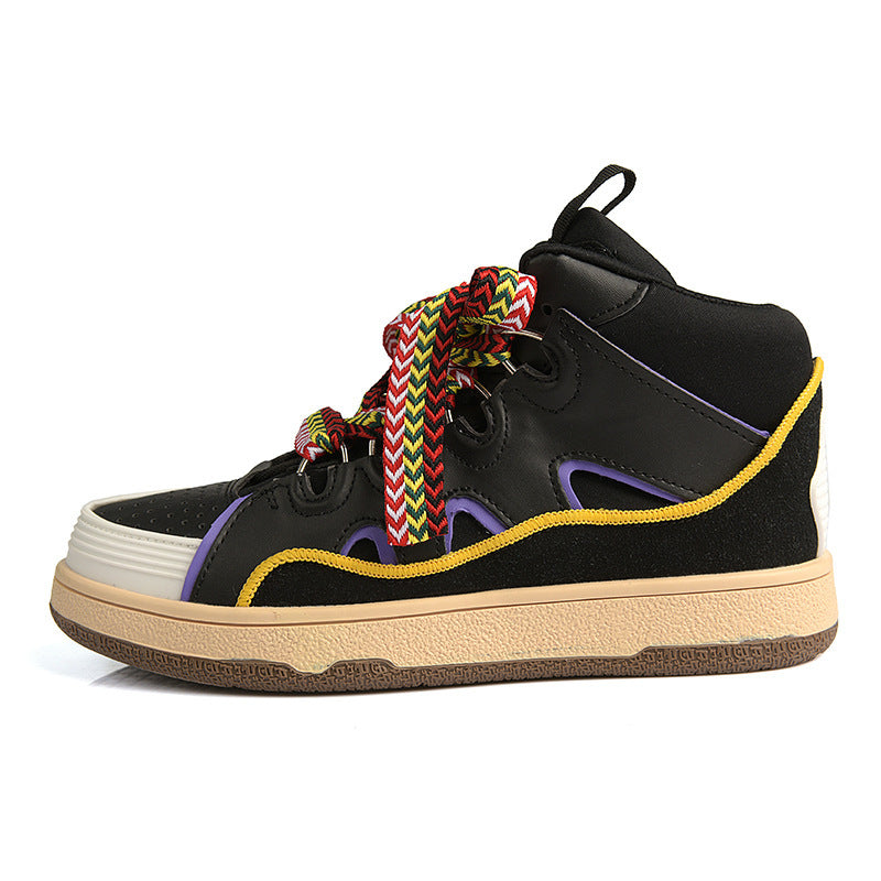 Damen Sportliche High-Top Sneakers mit elastischem Schnürsystem R&B