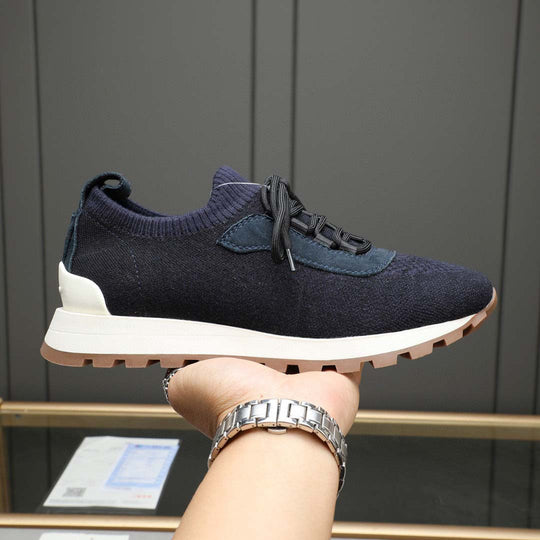 Damen Sportliche Strick-Sneaker mit atmungsaktiver Oberfläche und elastischem Schnürsystem R&B