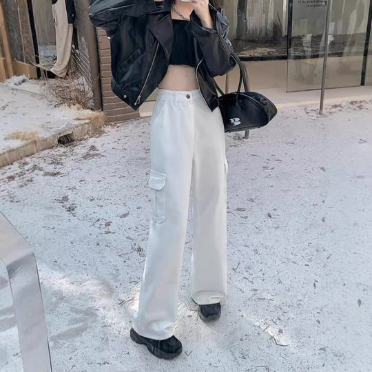 Damen Cargo-Hose mit weitem Bein und praktischen Taschen R&B