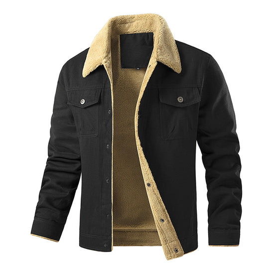 Herren gefütterte Utility-Jacke mit Teddyfutter R&B