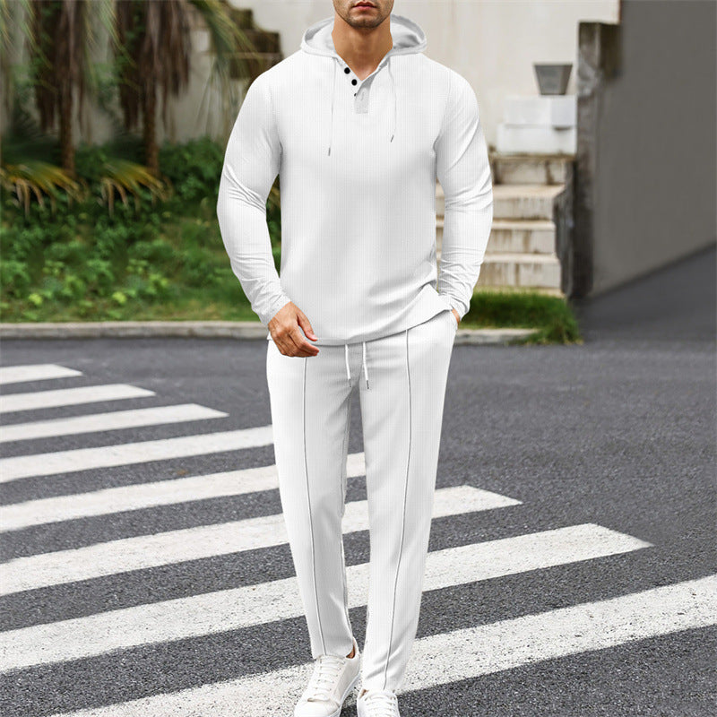 Herren modisches Hoodie-Set mit sportlichem Schnitt und praktischen Funktionen R&B